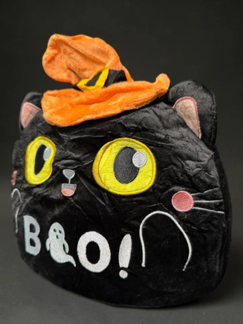 Halloween Black Cat Plush Hidden Baby Cats Squishy Plush NWT